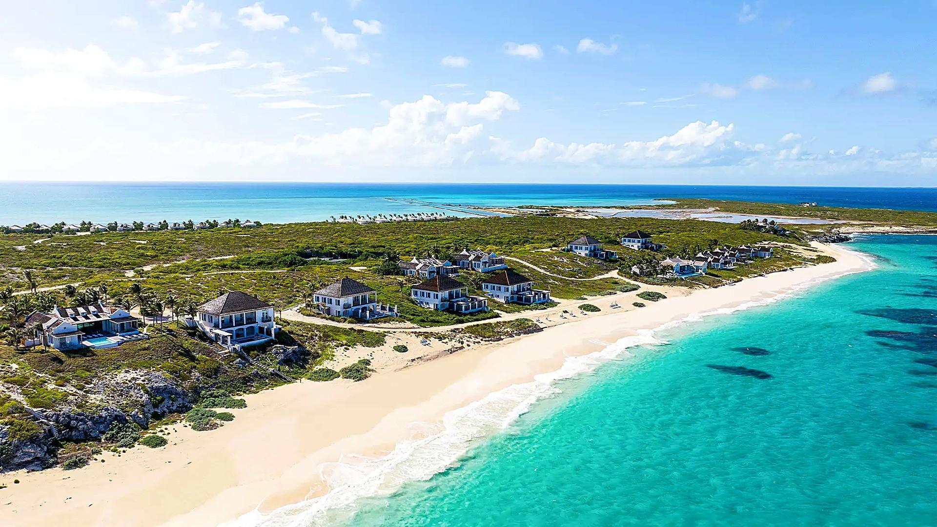 Columbus beach wide aerial