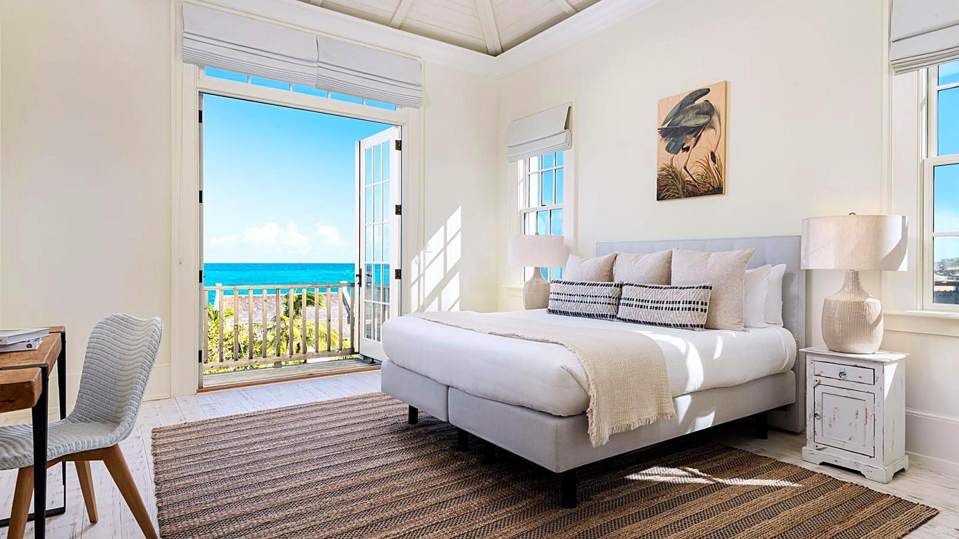 Bedroom ocean doors